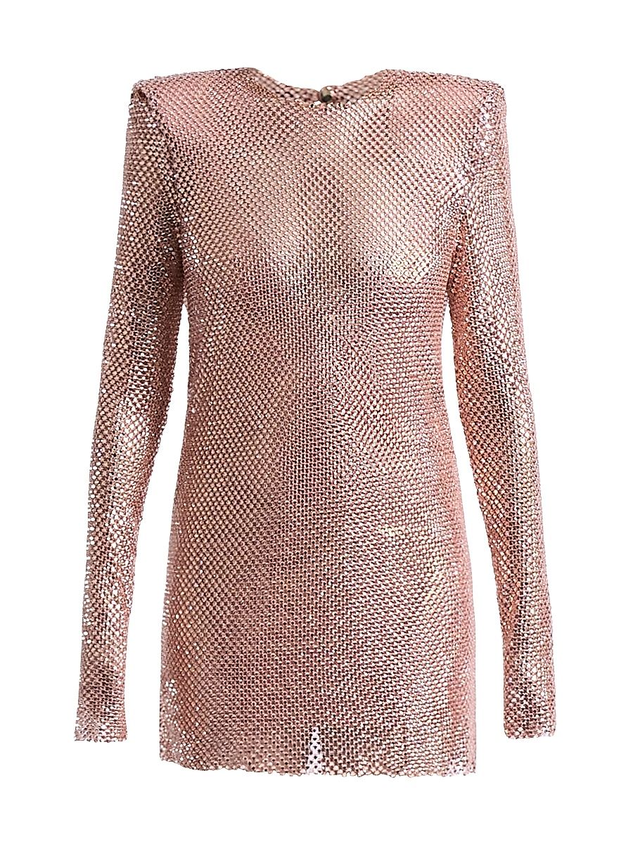 Women's Chryse Embellished Minidress - Beige - Size 10