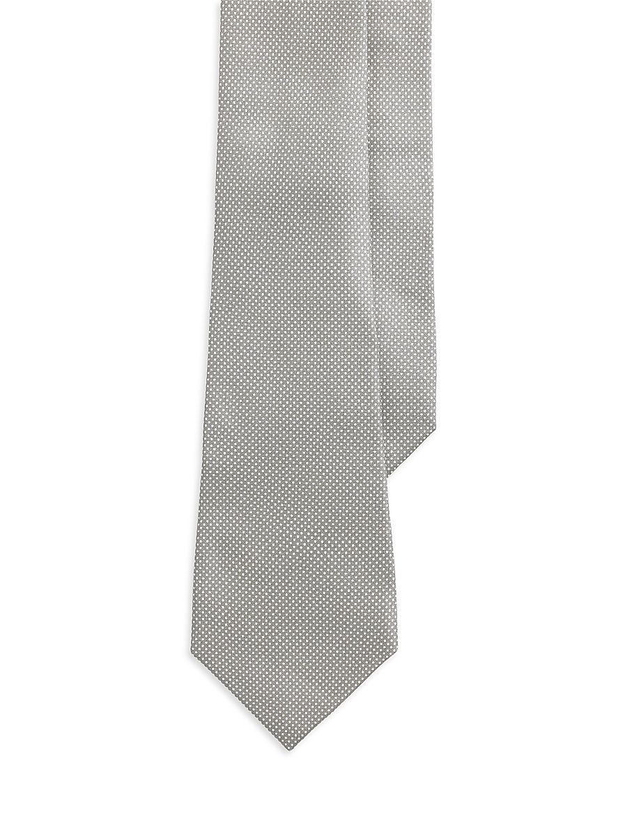 Men's Pin Dot Silk Neck Tie - Grey