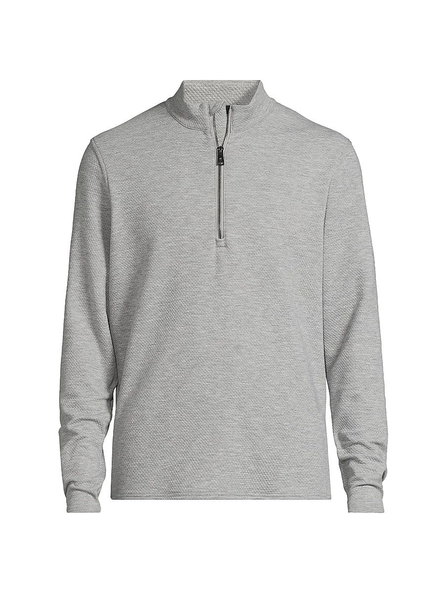 Men's Troy Quarter-Zip Pullover - Smoke Heather - Size Small