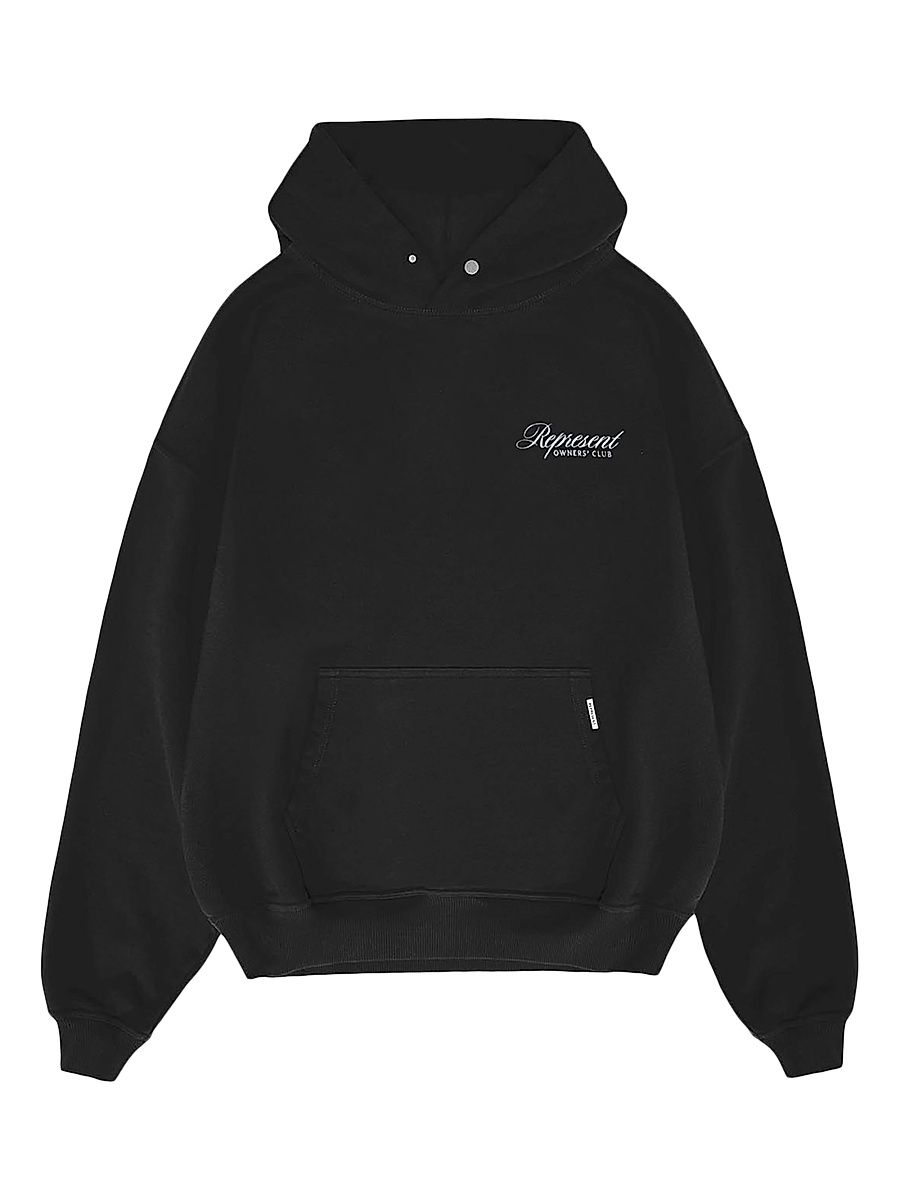 Men's Represent Owners Club Script Hoodie - Black - Size Large