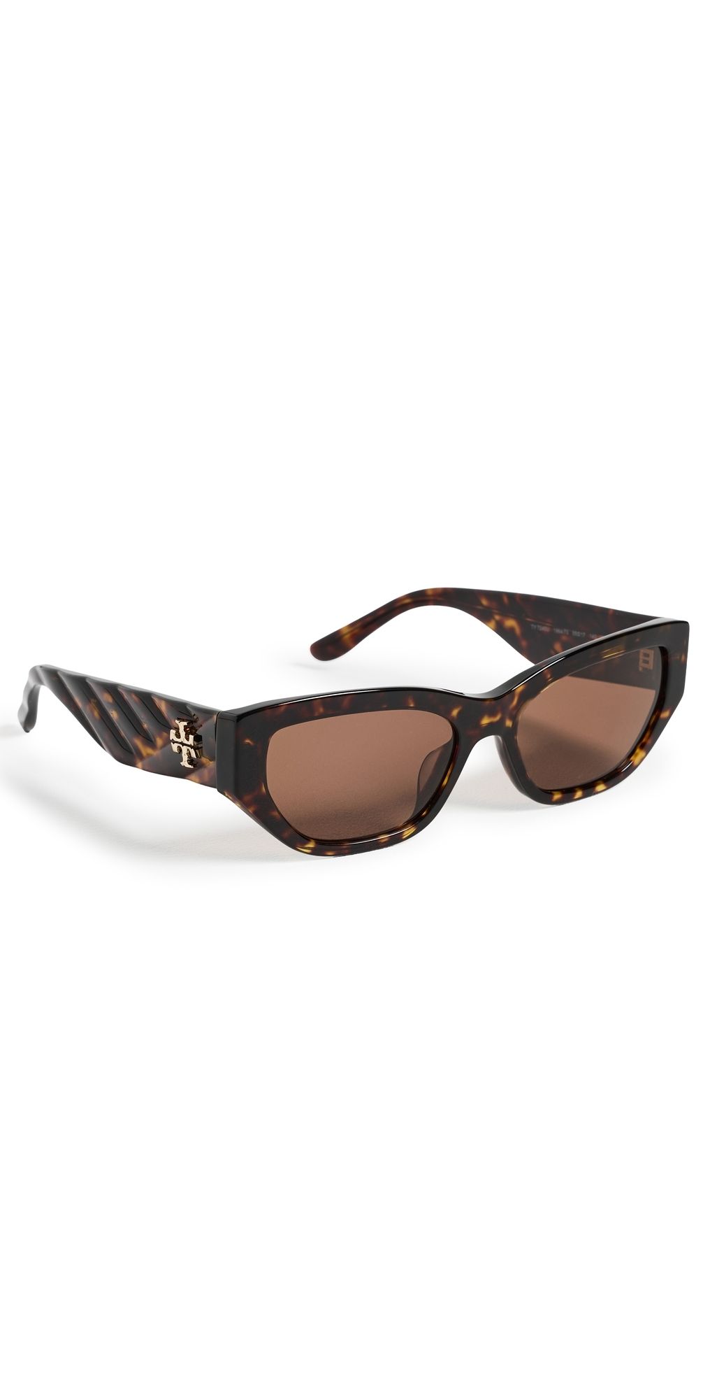 Tory Burch Oval Sunglasses Dark Tortoise One Size