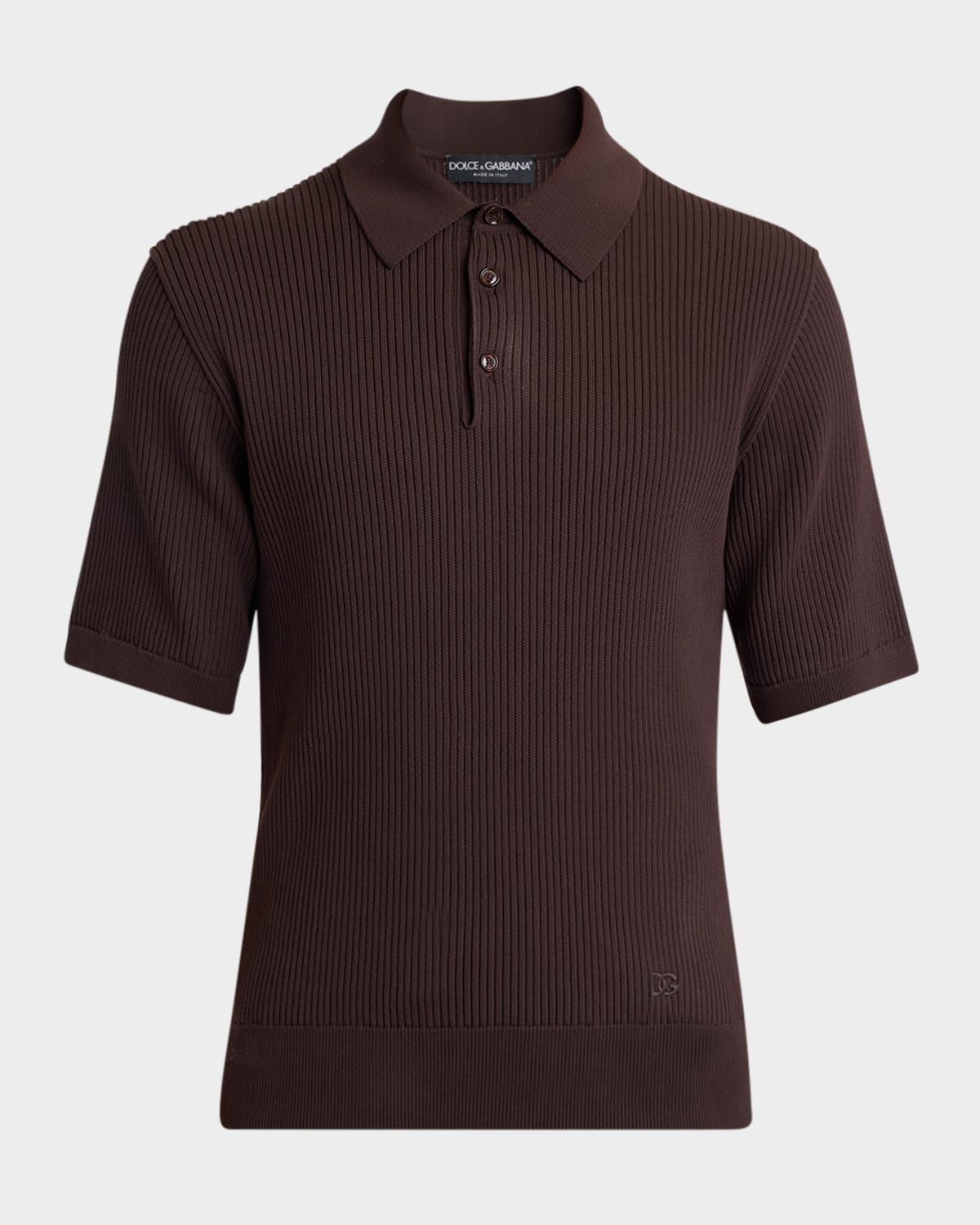 Men & apos;s Cotton Ribbed Polo Shirt