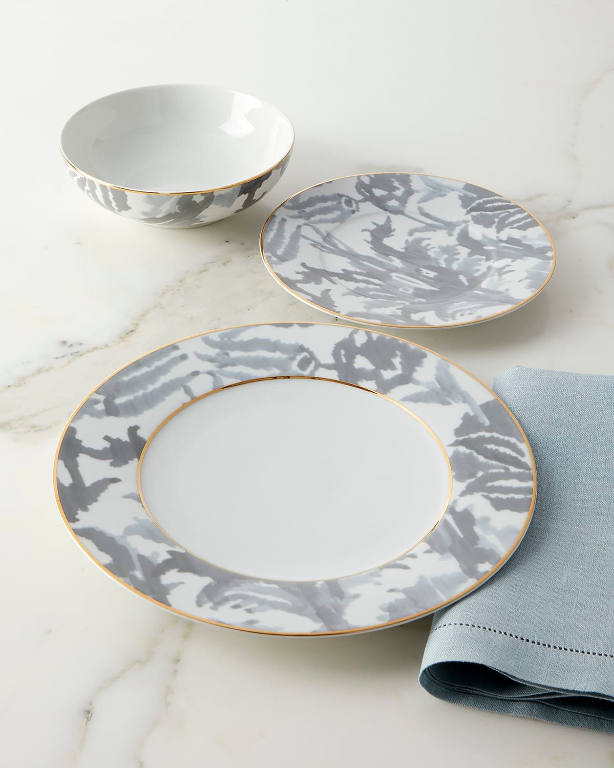 12-Piece Seaport Grey Dinnerware Set