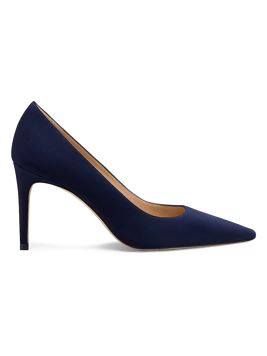 Women's Stuart Power 85 85MM Suede Pumps - Nice Blue - Size 9