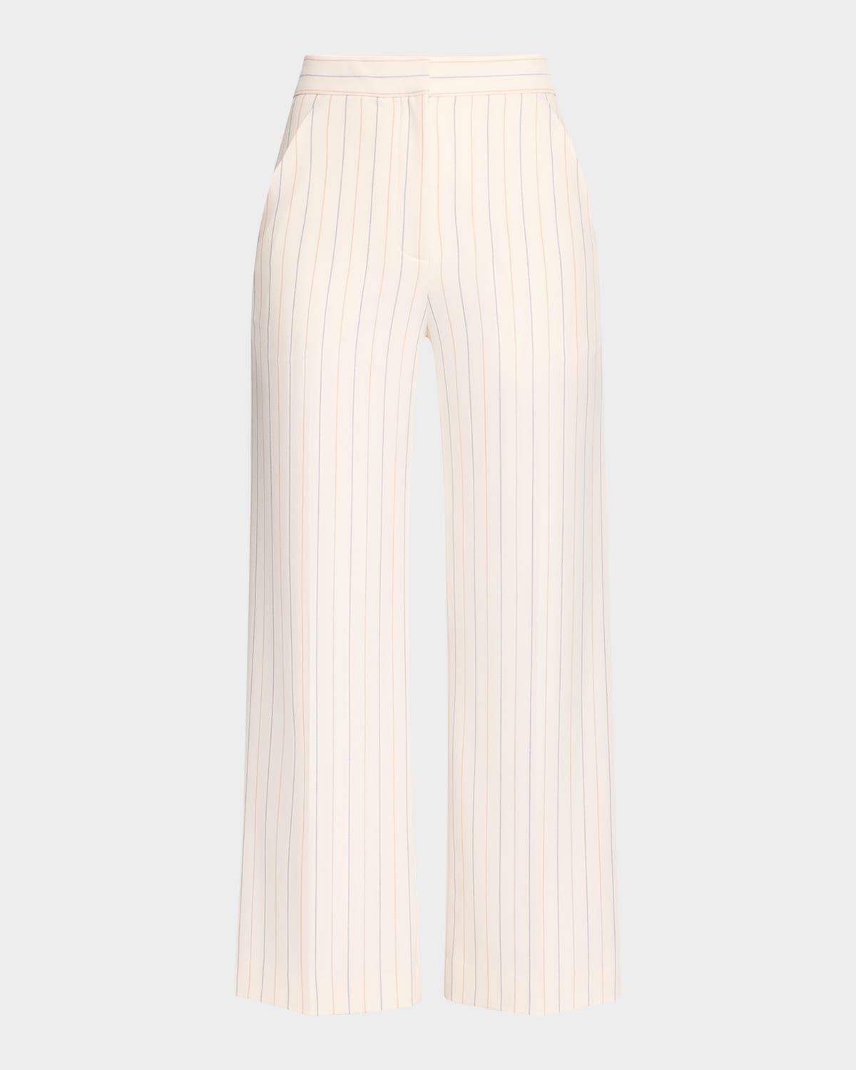 Brixton Pinstripe Wide-Leg Pants