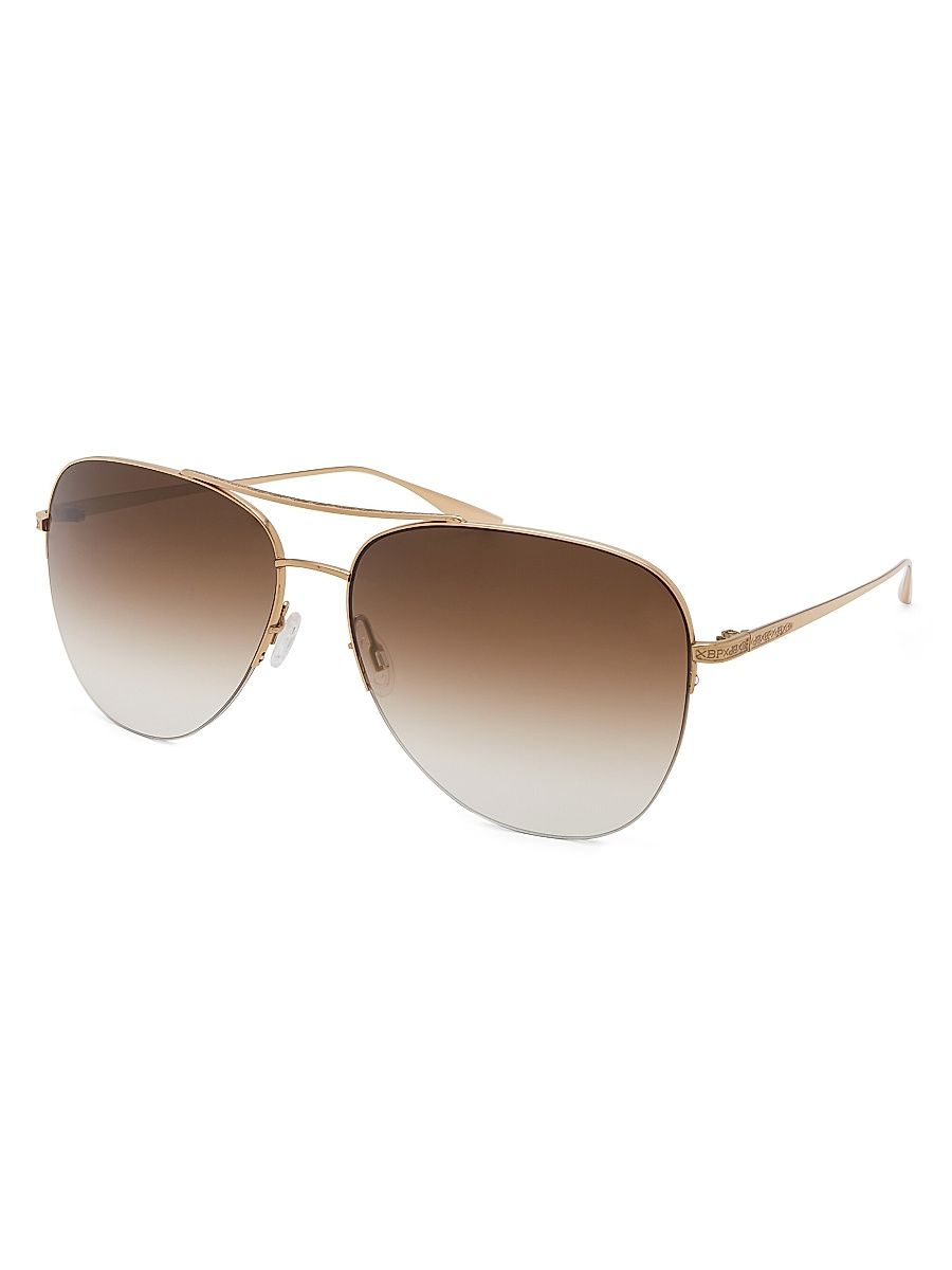 Men's Core Chevalier 57MM Aviator Sunglasses - Gold Smokey Topaz