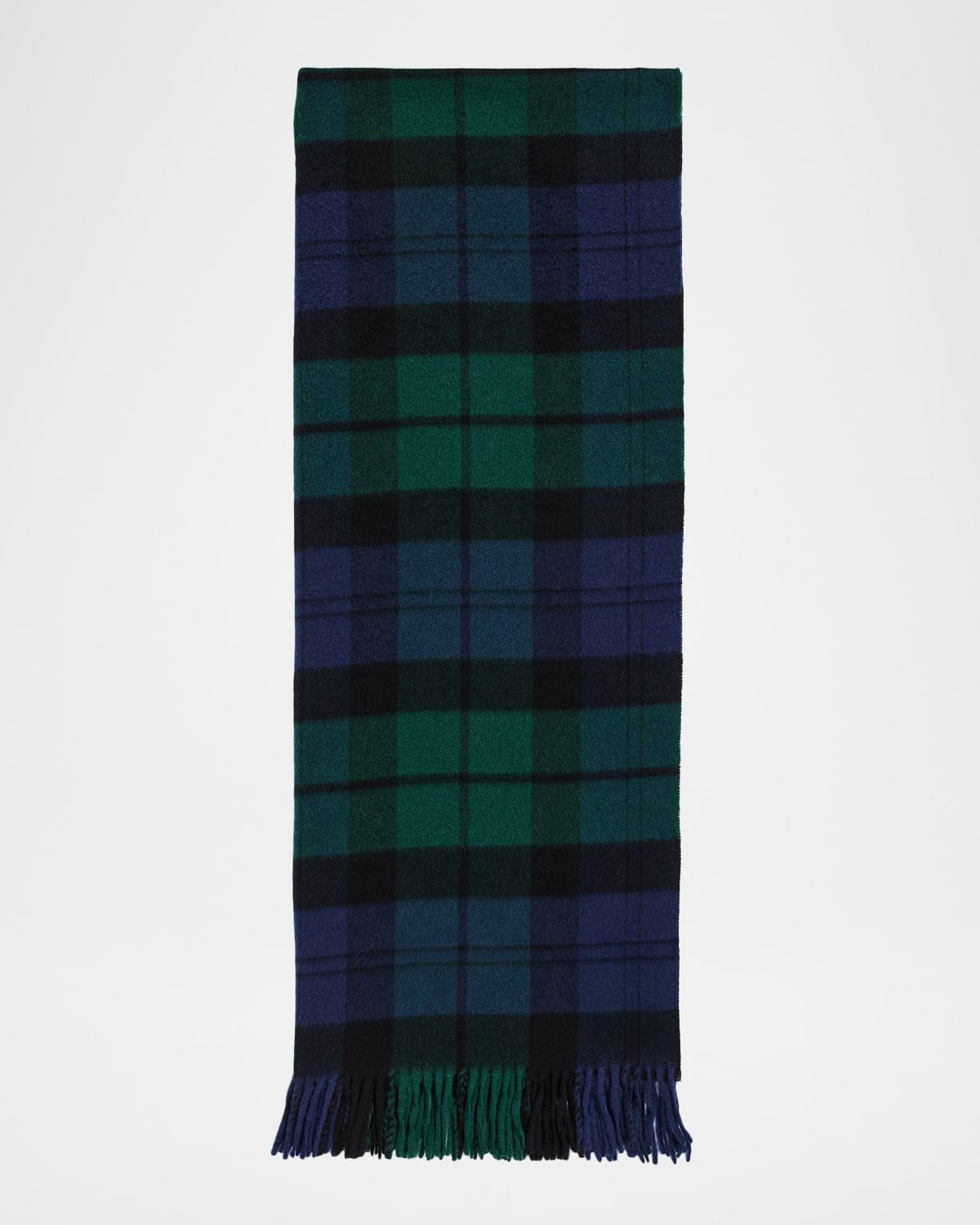 Checked Cashmere and Wool Scarf