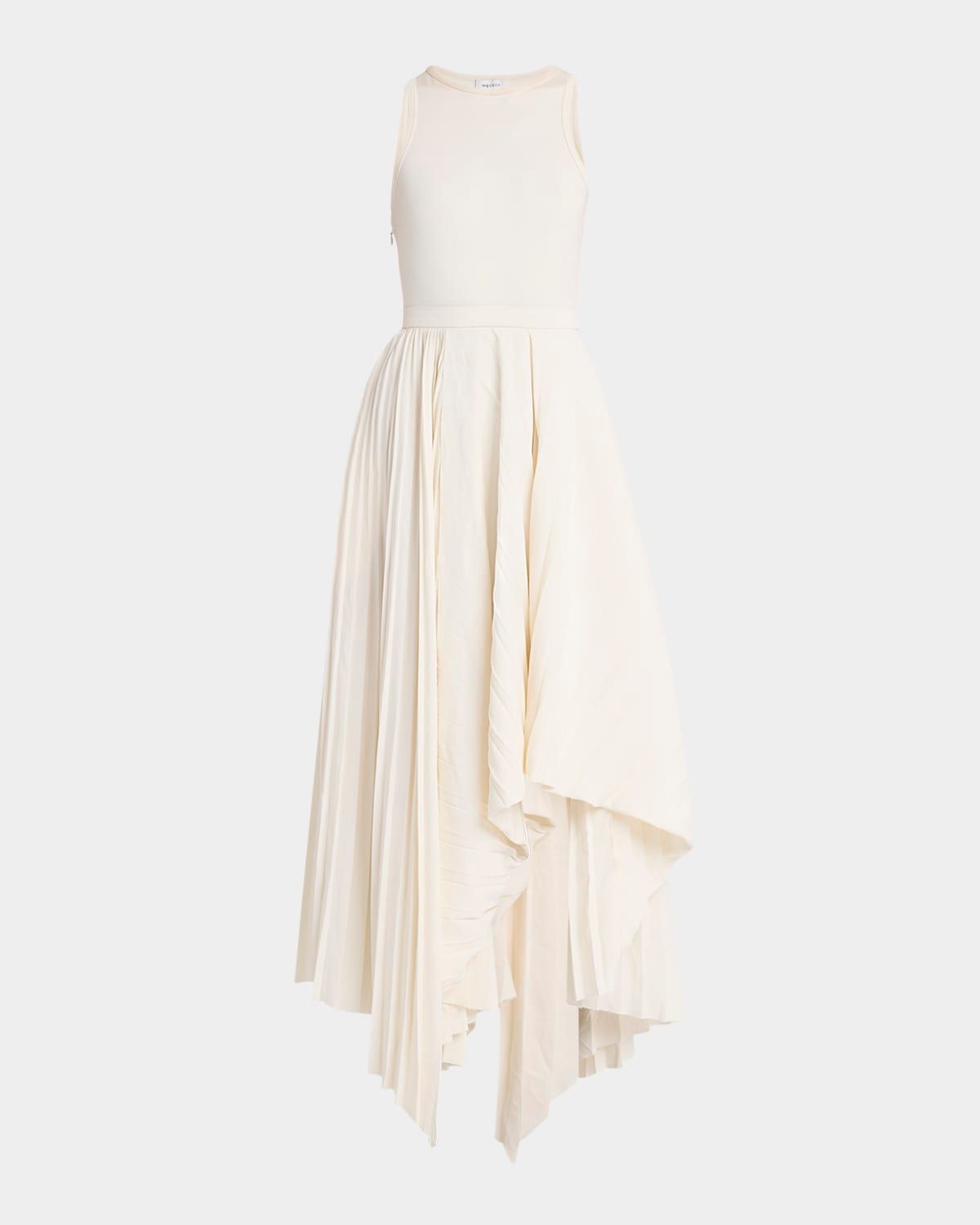 Sleeveless Pleated Skirt Maxi Dress