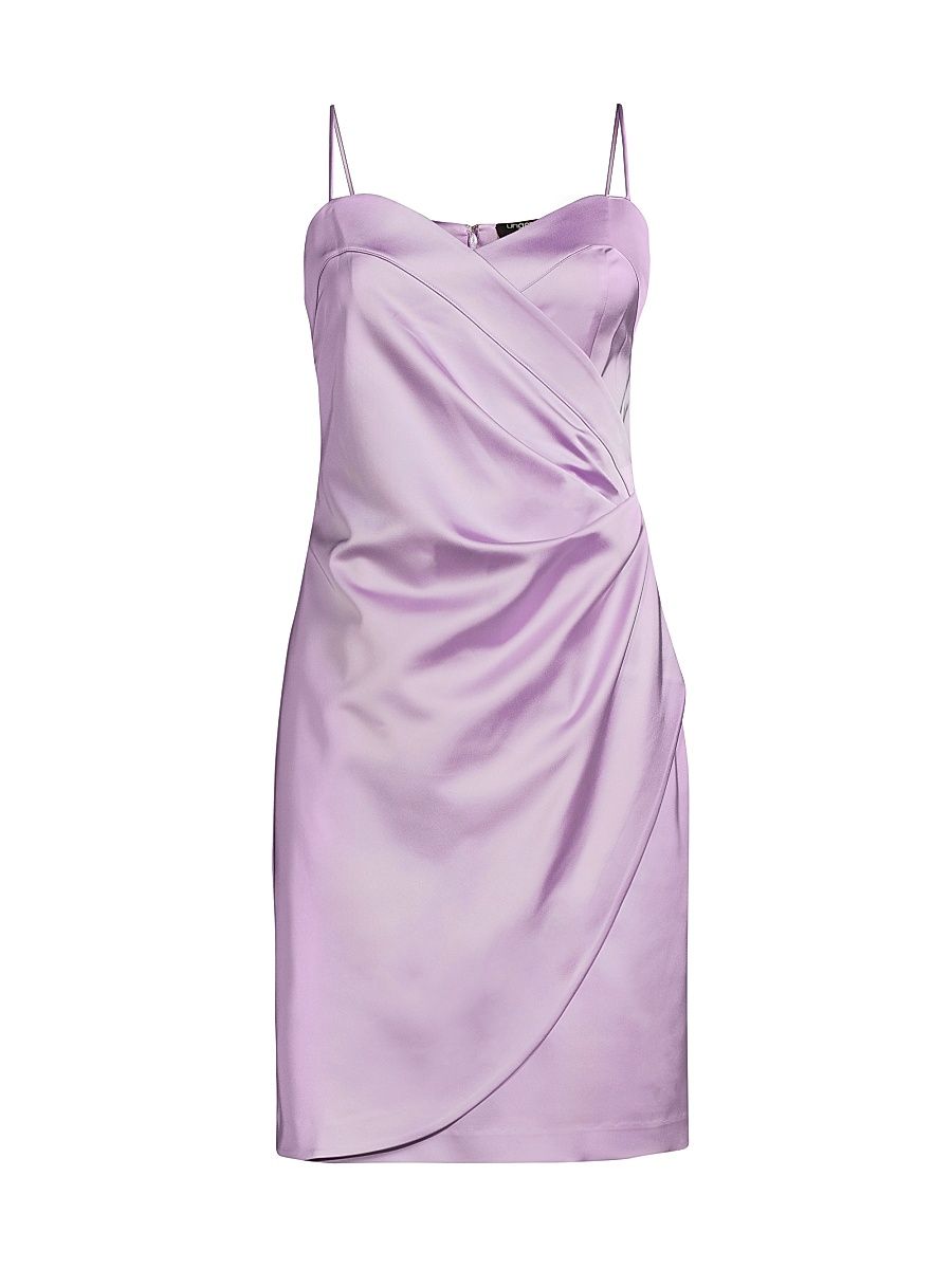 Women's Taryn Satin Wrap Minidress - Orchid - Size XXL