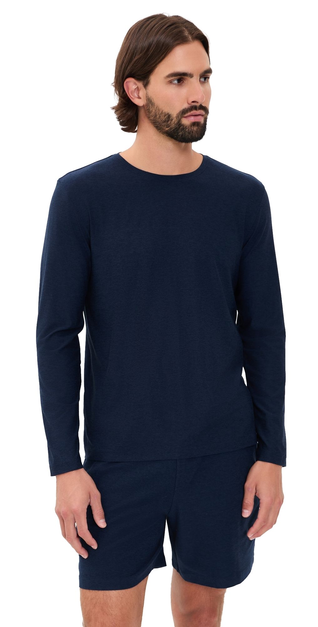 Beyond Yoga Always Beyond Long Sleeve Crew 2.0 Nocturnal Navy S