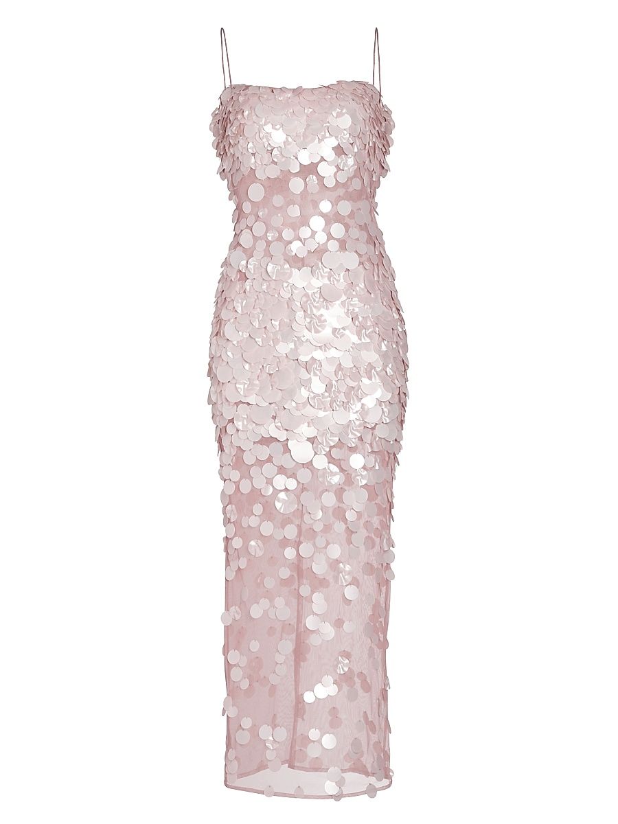 Women's Mischa Sequined Sheath Cocktail Dress - Pink - Size Medium