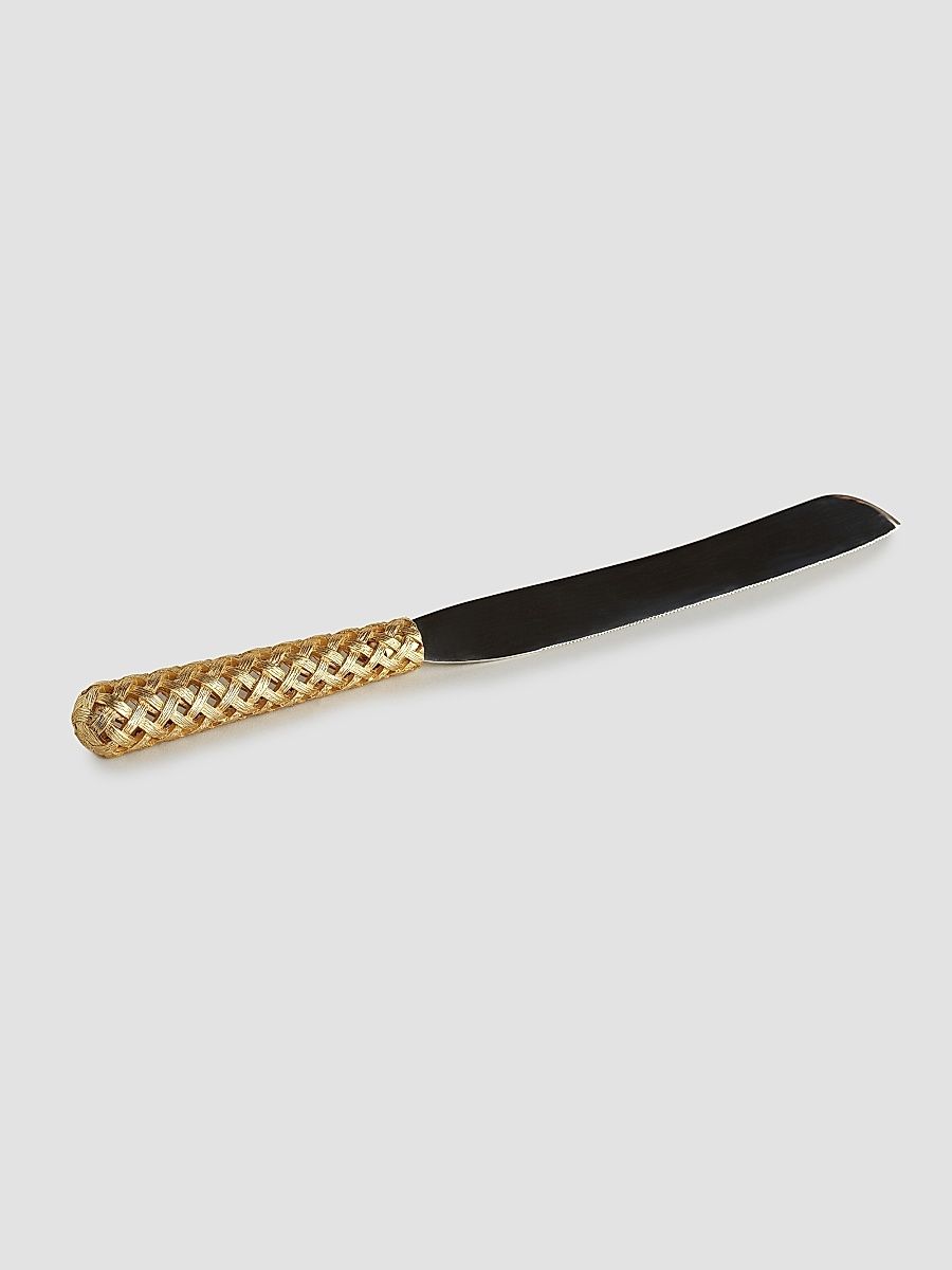 Braid Bread Knife - Gold