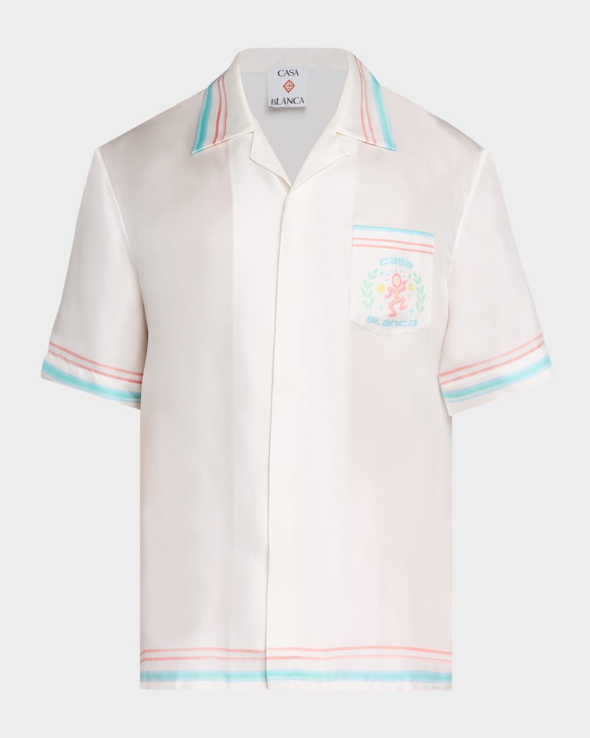 Men & apos;s Dance Joy Printed Silk Camp Shirt