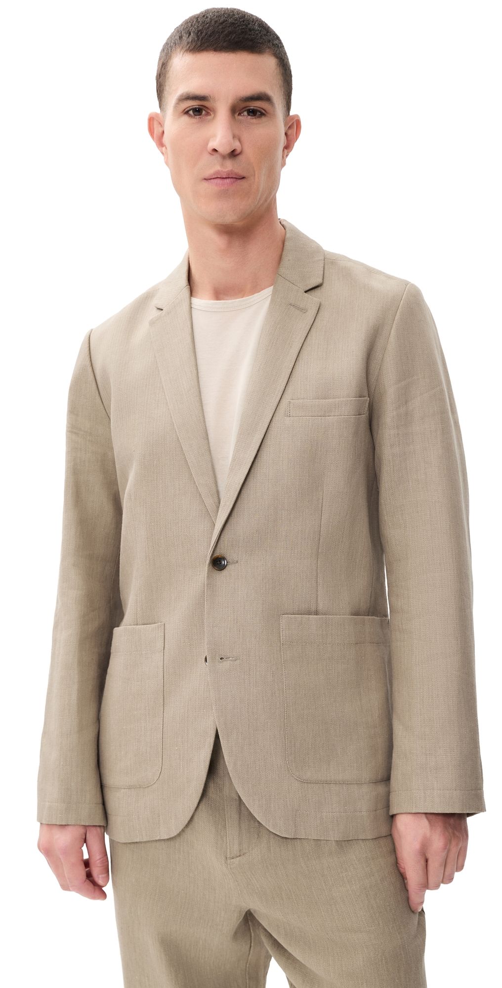 RAILS Bond Linen Blazer Walnut XXL