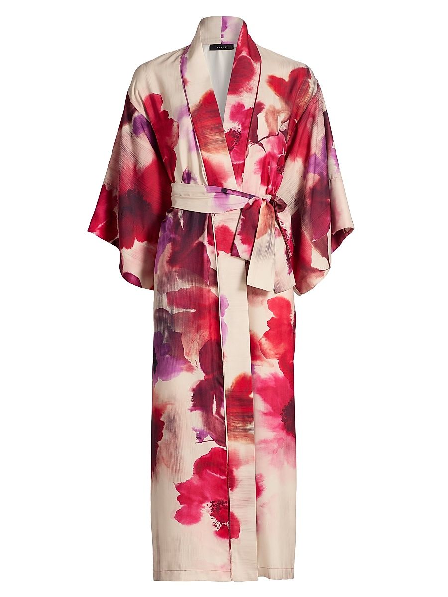 Women's Mizuki Printed Robe - Red - Size Small