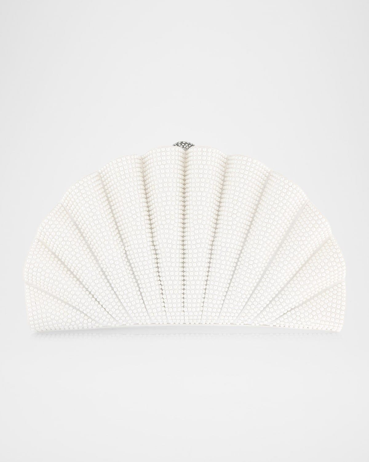Origami Pearly Embellished Fan Clutch Bag