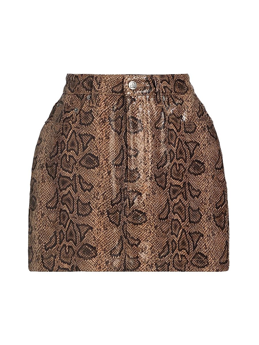 Women's New World Error Super X Snakebite Faux-Leather Miniskirt - Assorted - Size 29