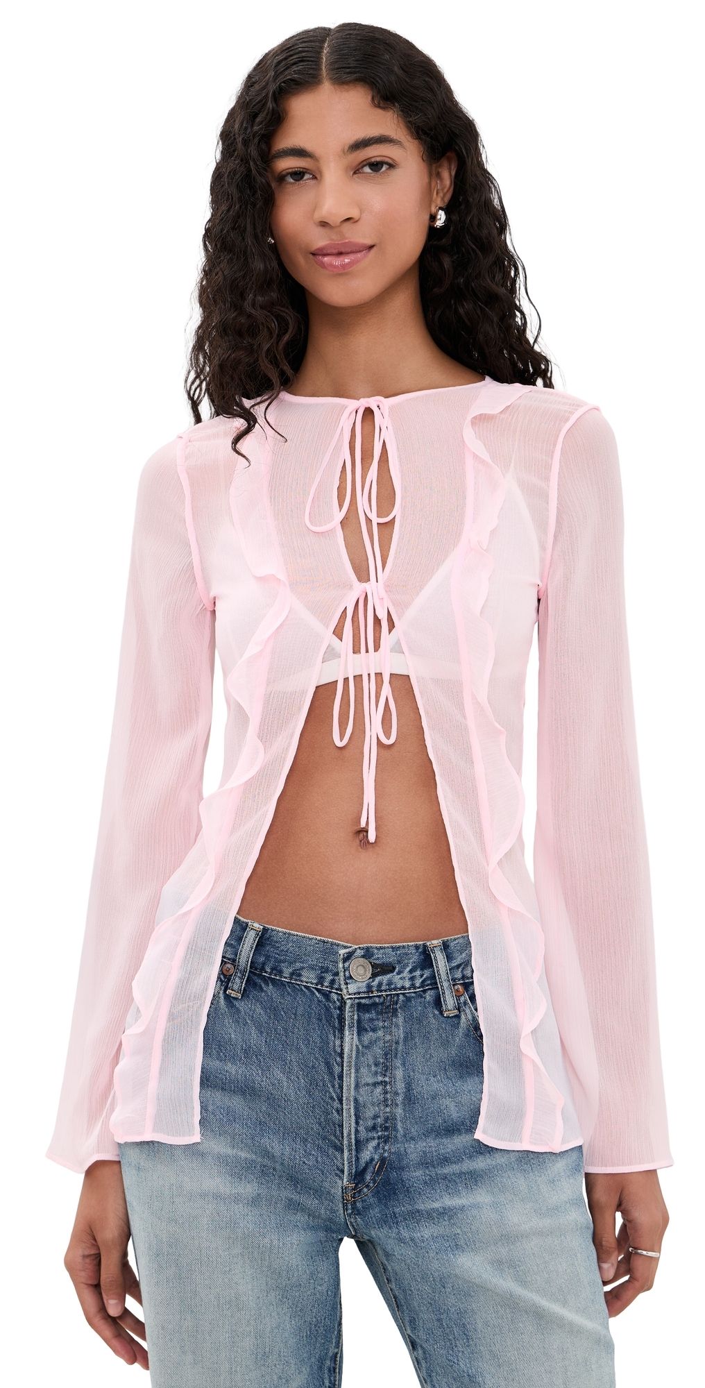 Lioness Barely There Tie Top Bubble Gum M