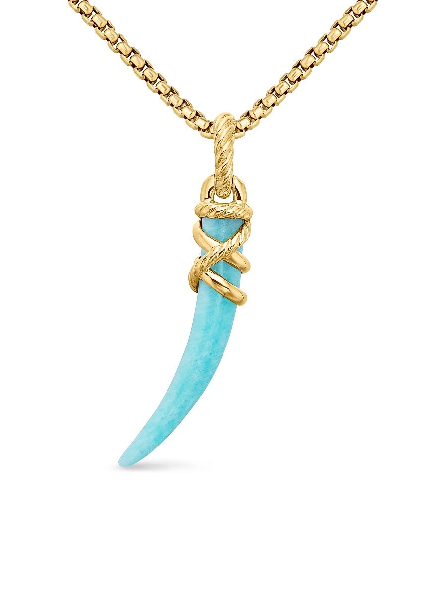 Women's Tusk Amulet - Lapis Lazuli