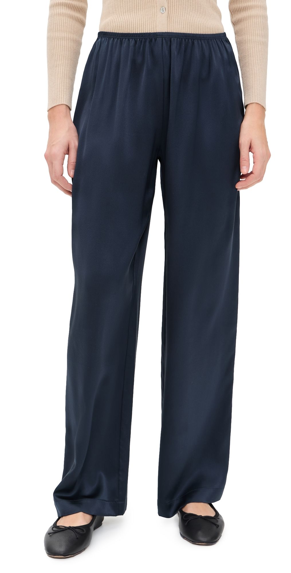 DONNI. Silk Pants Navy S