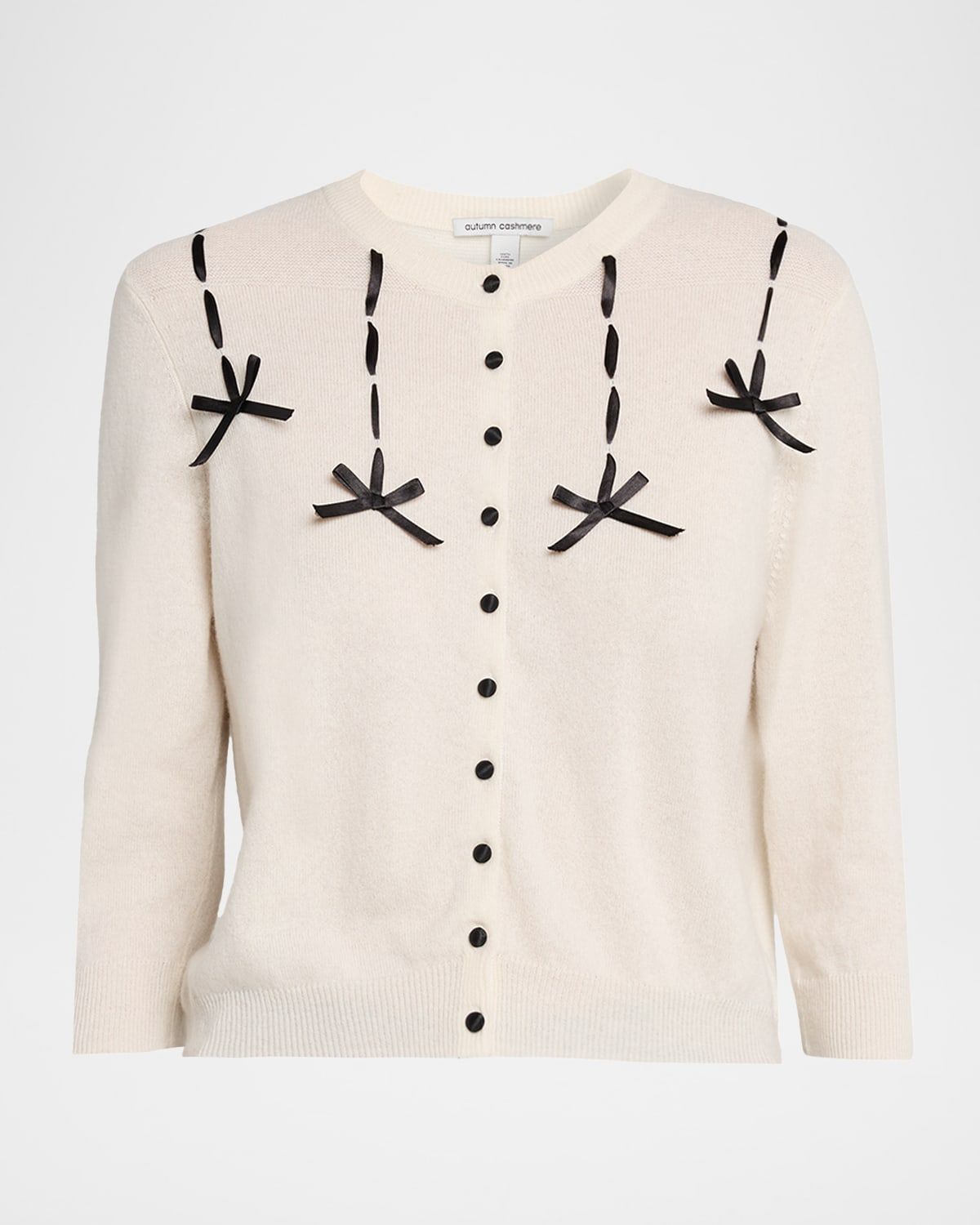 Bow-Embellished Cashmere Cardigan