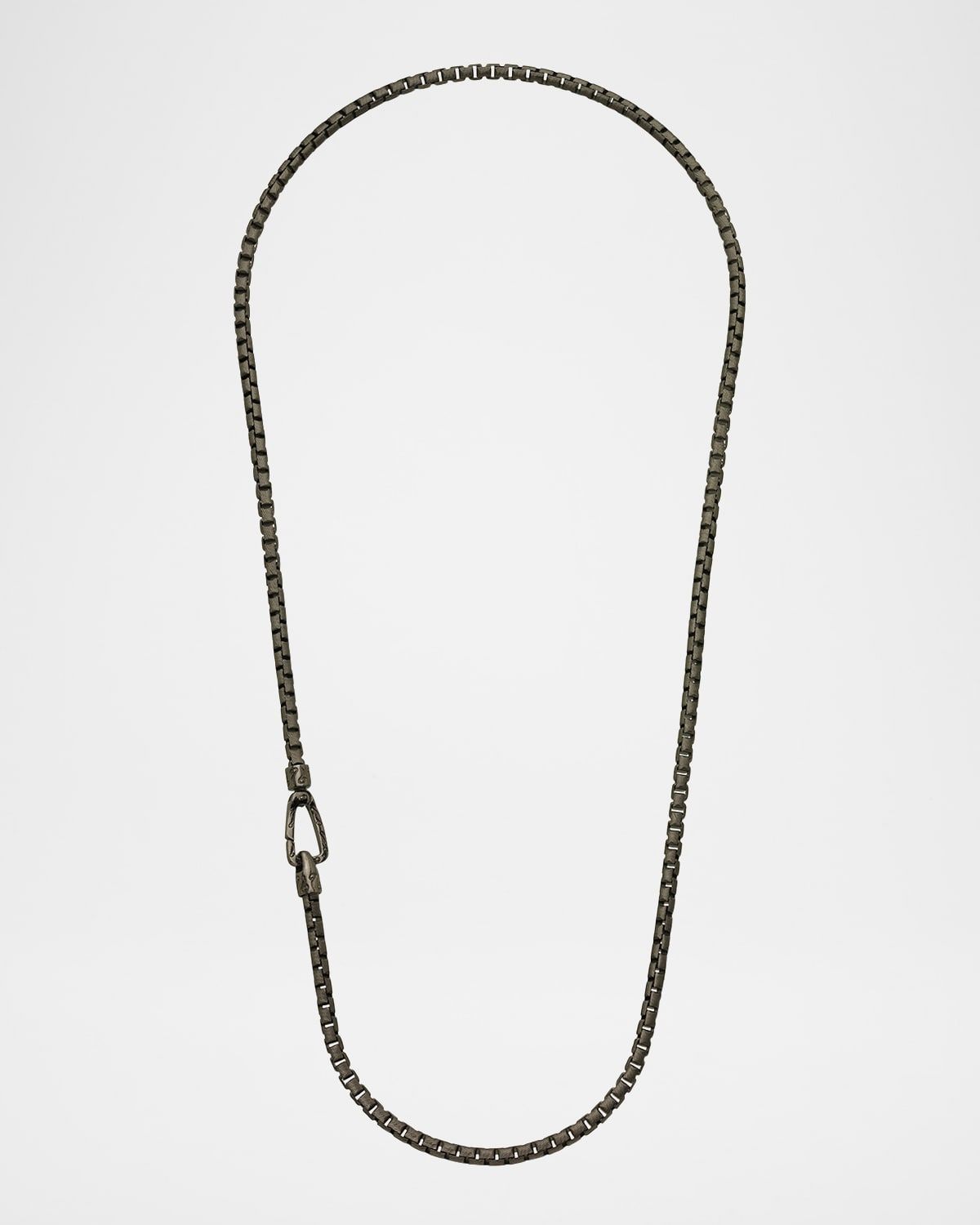 Men & apos;s Ulysses Etched Box Chain Necklace in Silver, 57mm