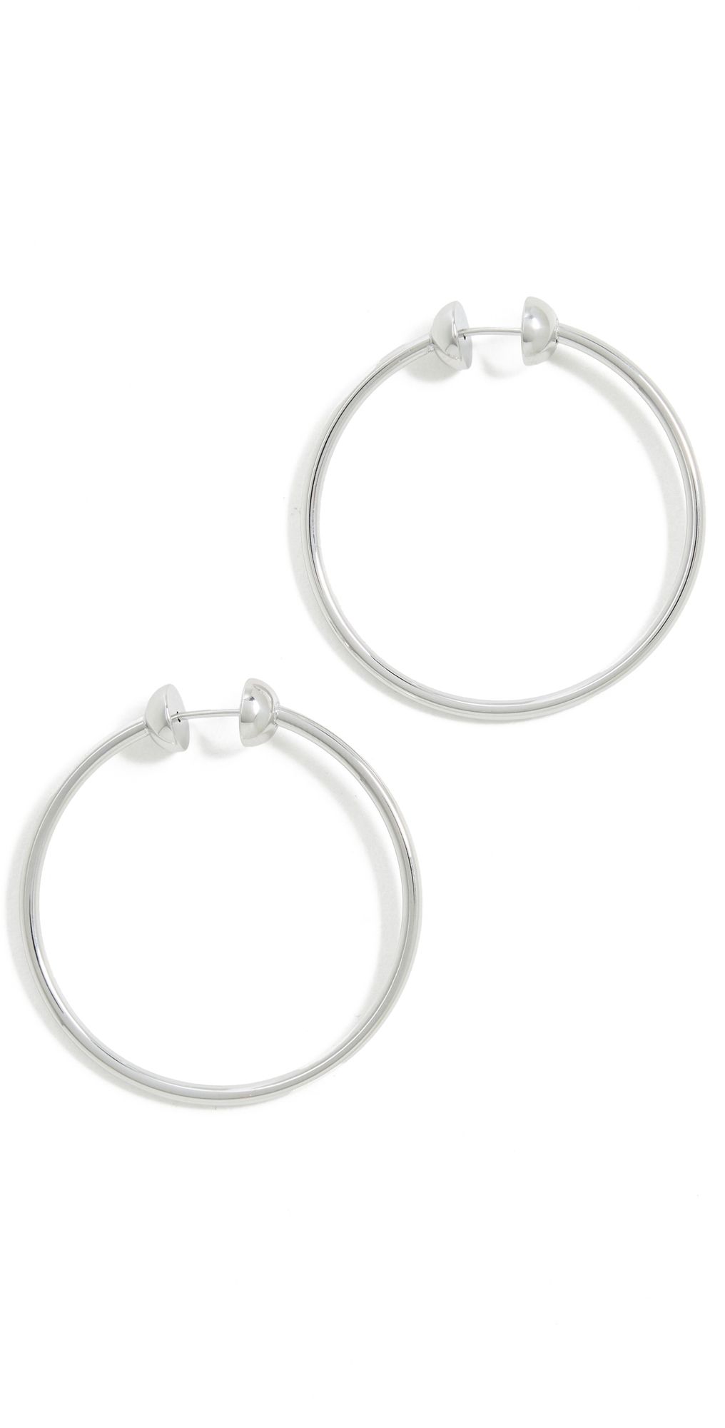 JENNY BIRD Icon Hoops Small Platinum One Size