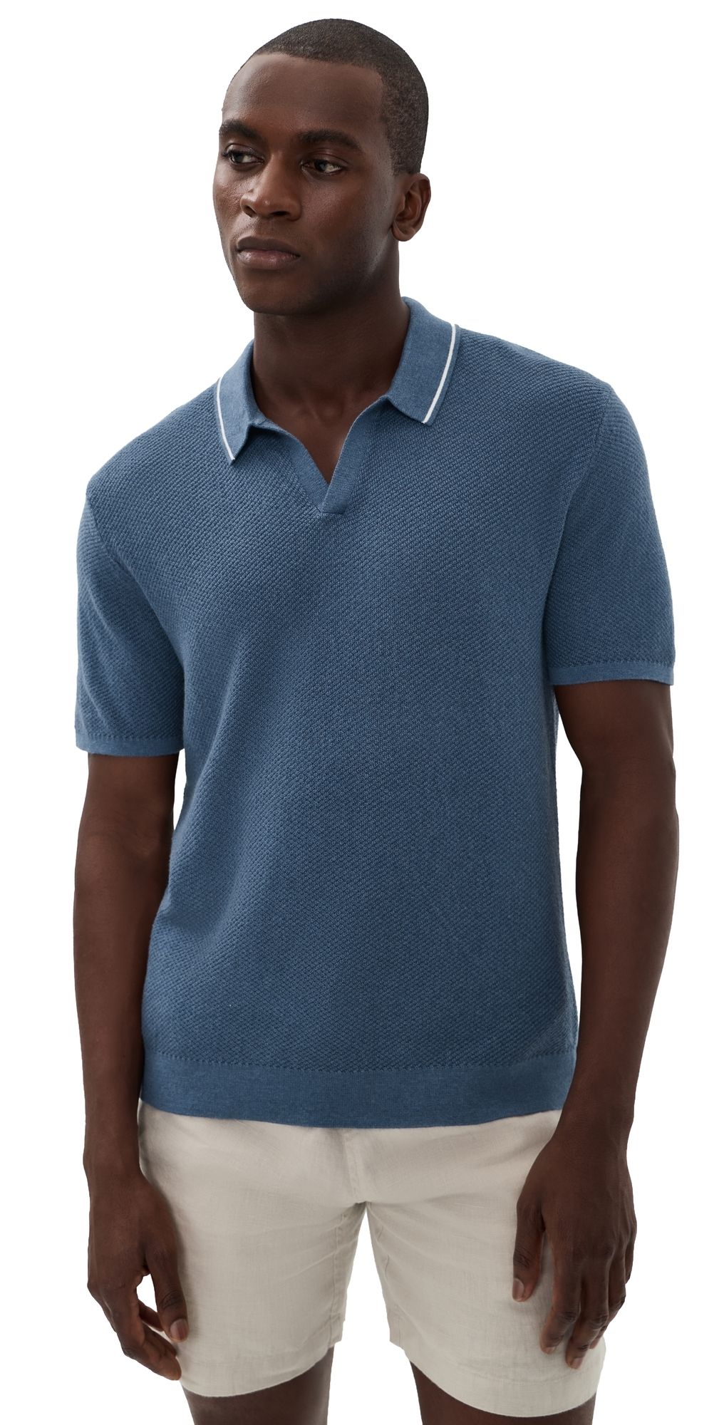 Marine Layer Greyson Sweater Polo Vintage Indigo S