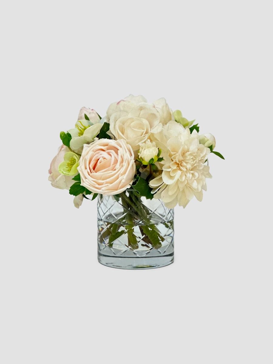 Winward Home Newness Faux Garden Flowers Arrangement - Cream Wine