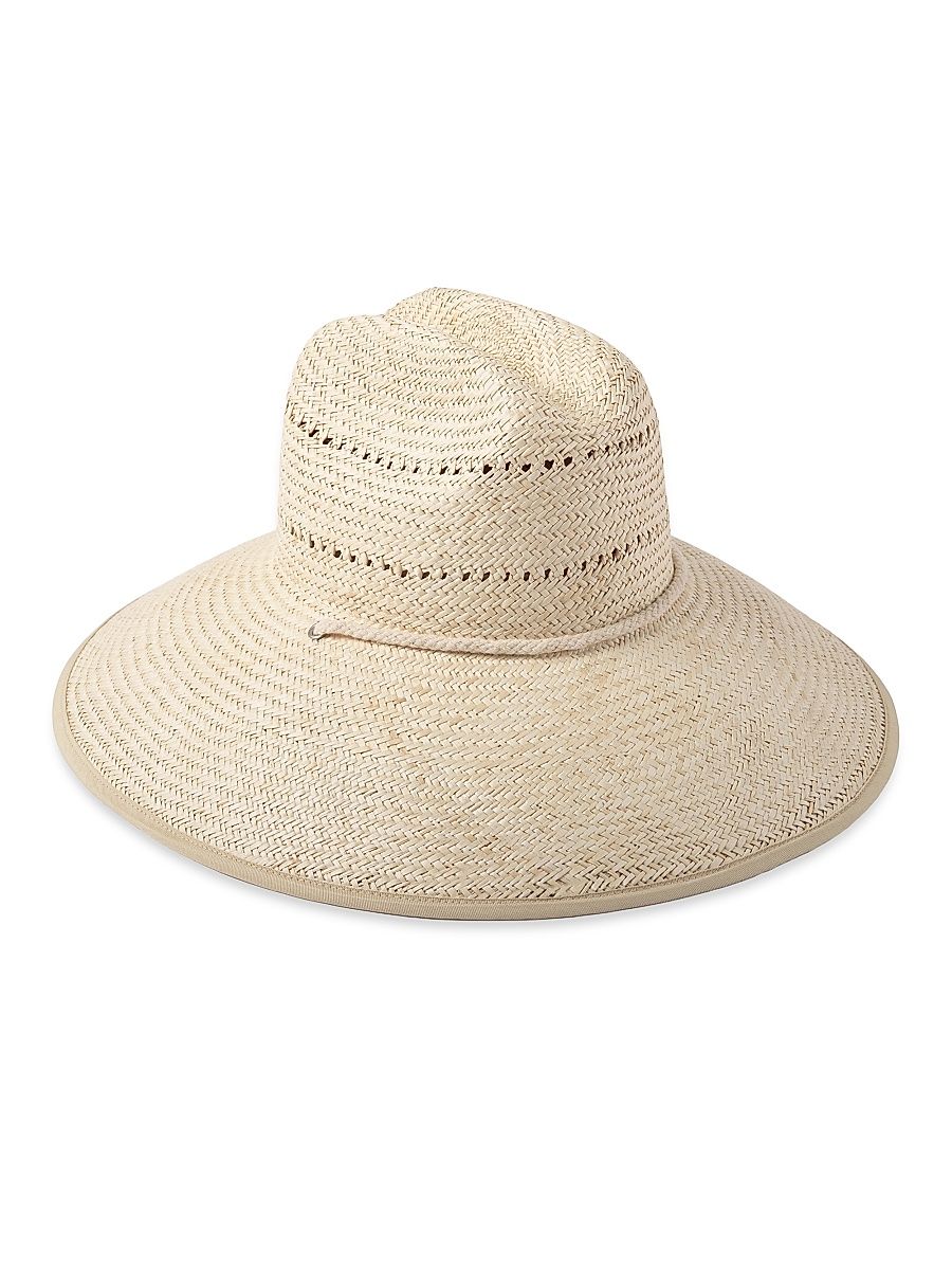 Women's The Vista Wide-Brim Straw Hat - White - Size Large