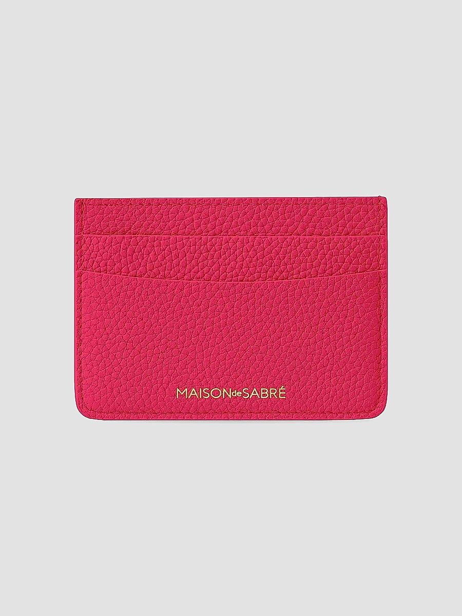 Maison de Sabre Women's Leather Card Holder - Shibuya Fuchsia