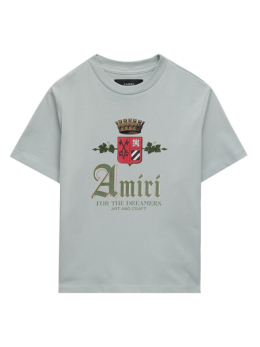 Little Kid's & Kid's Chateau Logo Graphic Cotton T-Shirt - Grey - Size 4