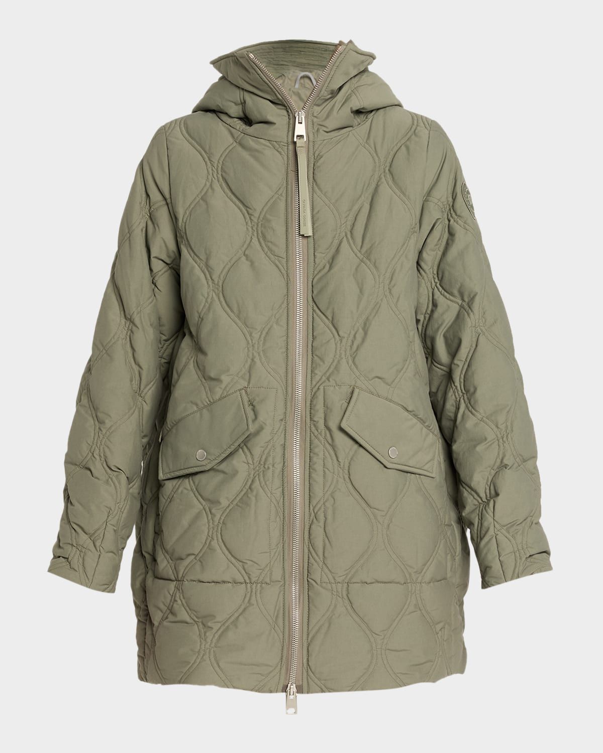 Alessia Hooded Down Quilted Coat