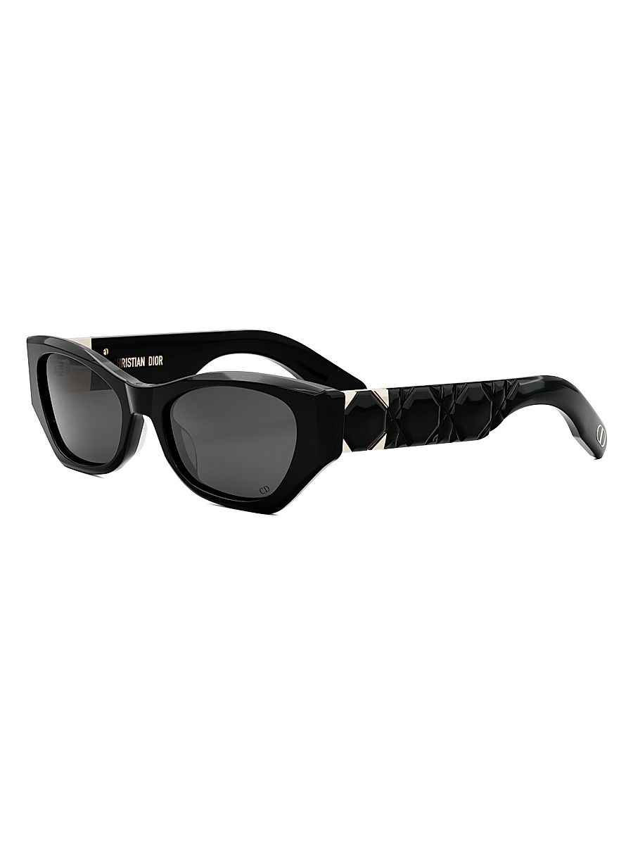 Women's Lady 95.22 B1I Butterfly Sunglasses - Shiny Black Smoke