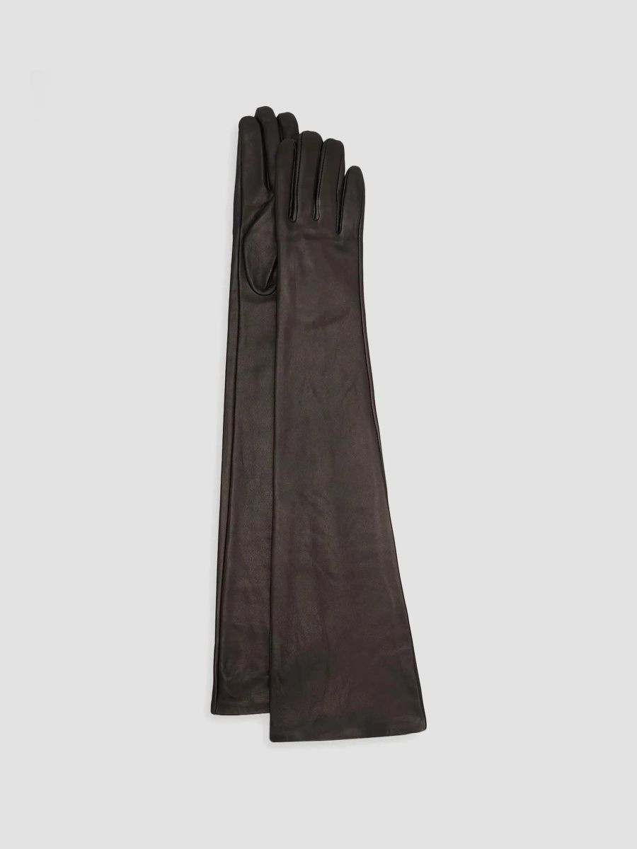 Vince Women's Long Leather Gloves - Black - Size Small
