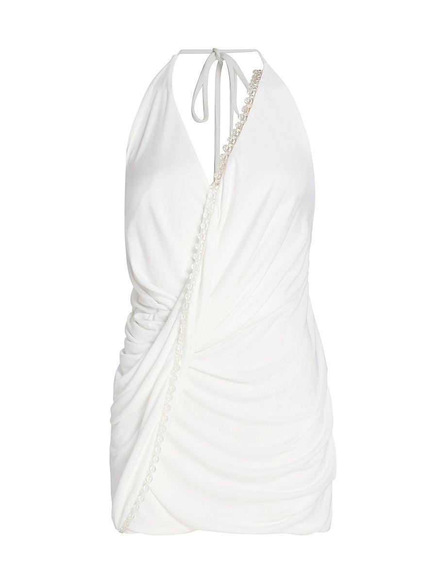 Women's Rufayah Halterneck Minidress - Ivory - Size 12