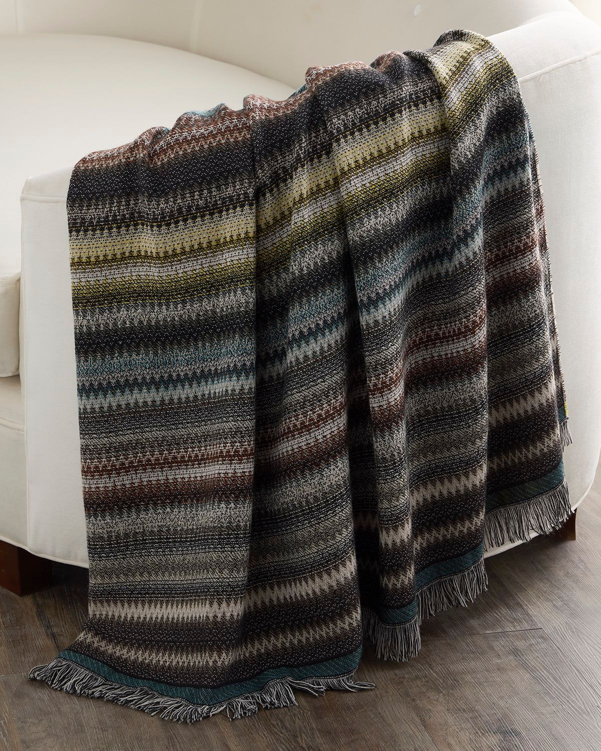 Blurred Wool Throw, 57" x 75"
