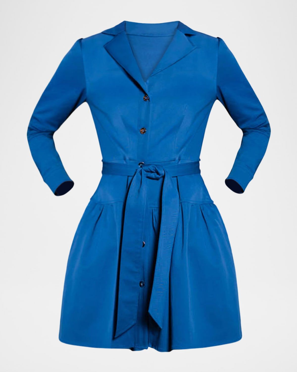 Emma Belted Flounce Mini Dress