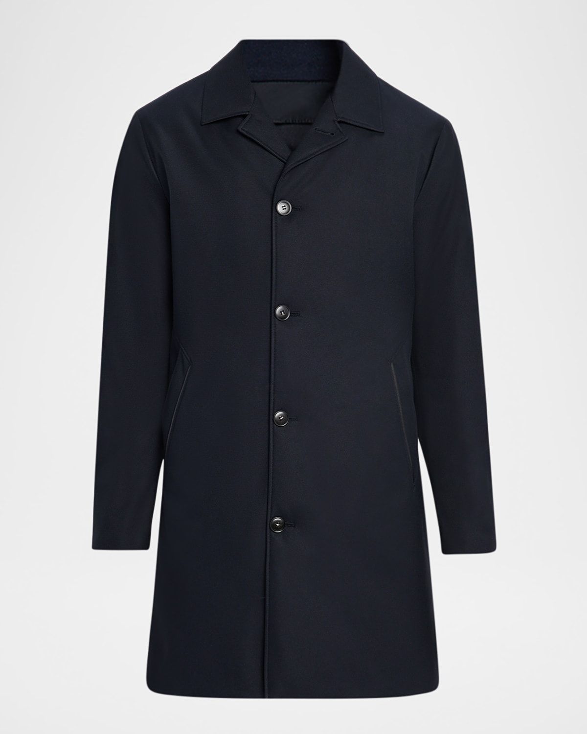 Men & apos;s Single-Breasted Technical Raincoat