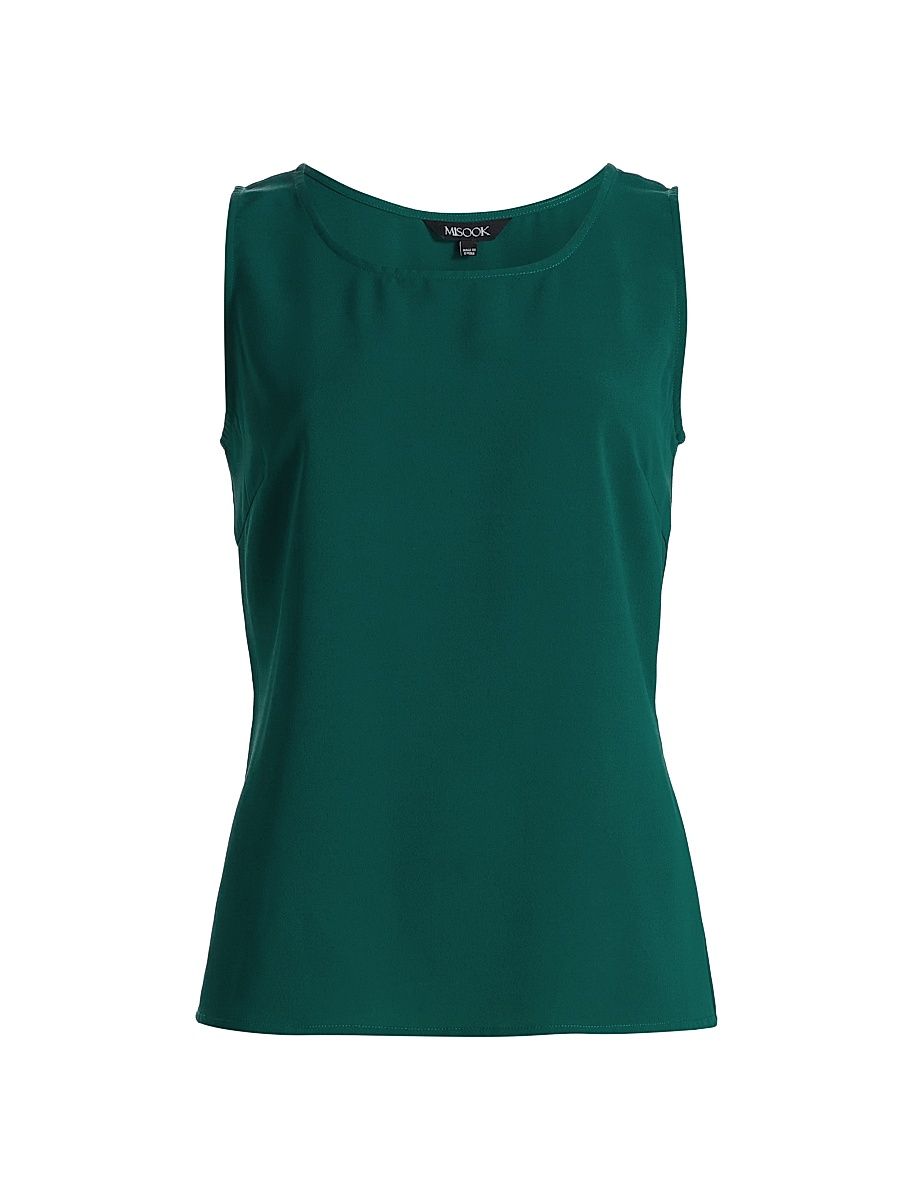 Women's Crepe De Chine Tank - Spruce - Size XXL