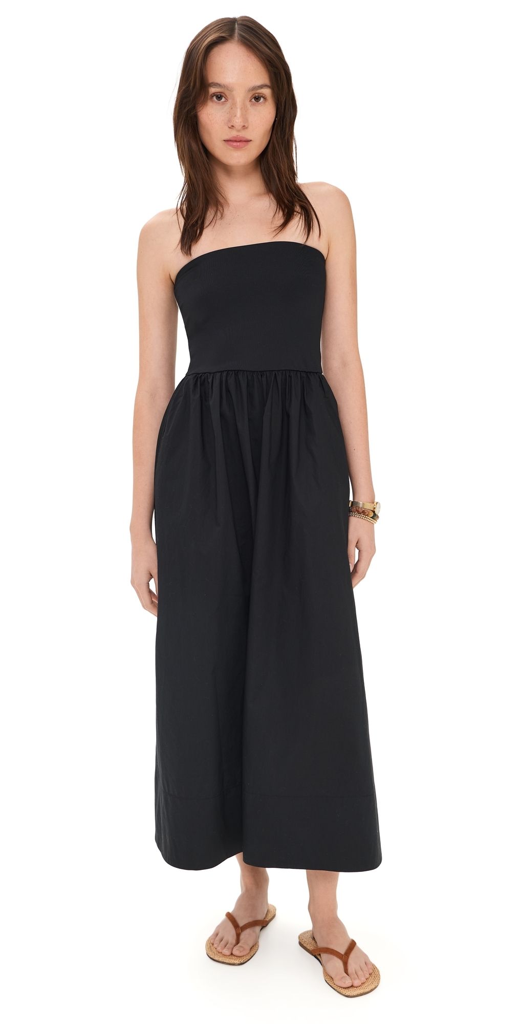 Z Supply Sunsought Strapless Midi Dress Black XL