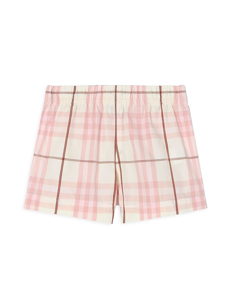 Baby Girl's & Little Girl's Check Cotton Shorts - Florapink - Size 3