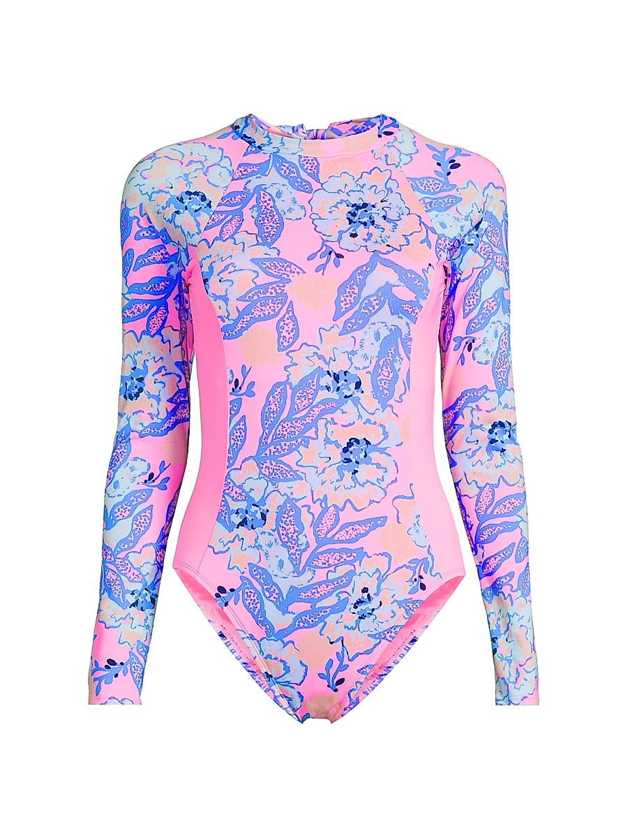 Women's Wynton Rashguard One-Piece Swimsuit - Multi Totally Koalafied - Size 12