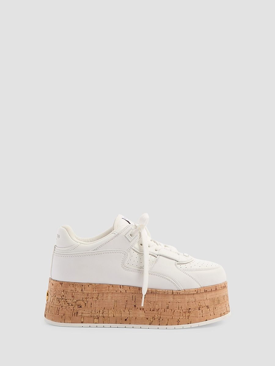 Women's Freedots XL Calfskin and Cork Sneakers - White - Size 11