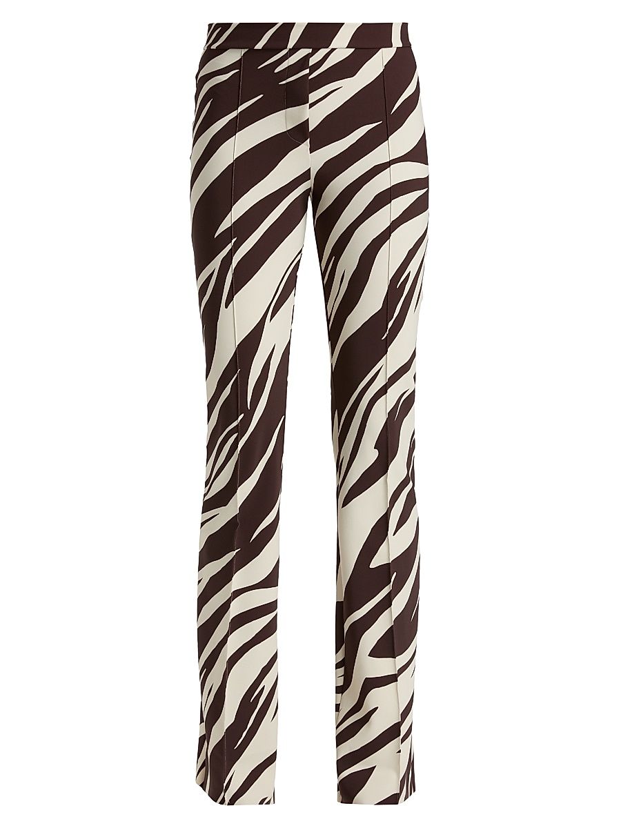Women's Maren Zebra-Striped Jersey Straight Pants - Marlene - Size 14