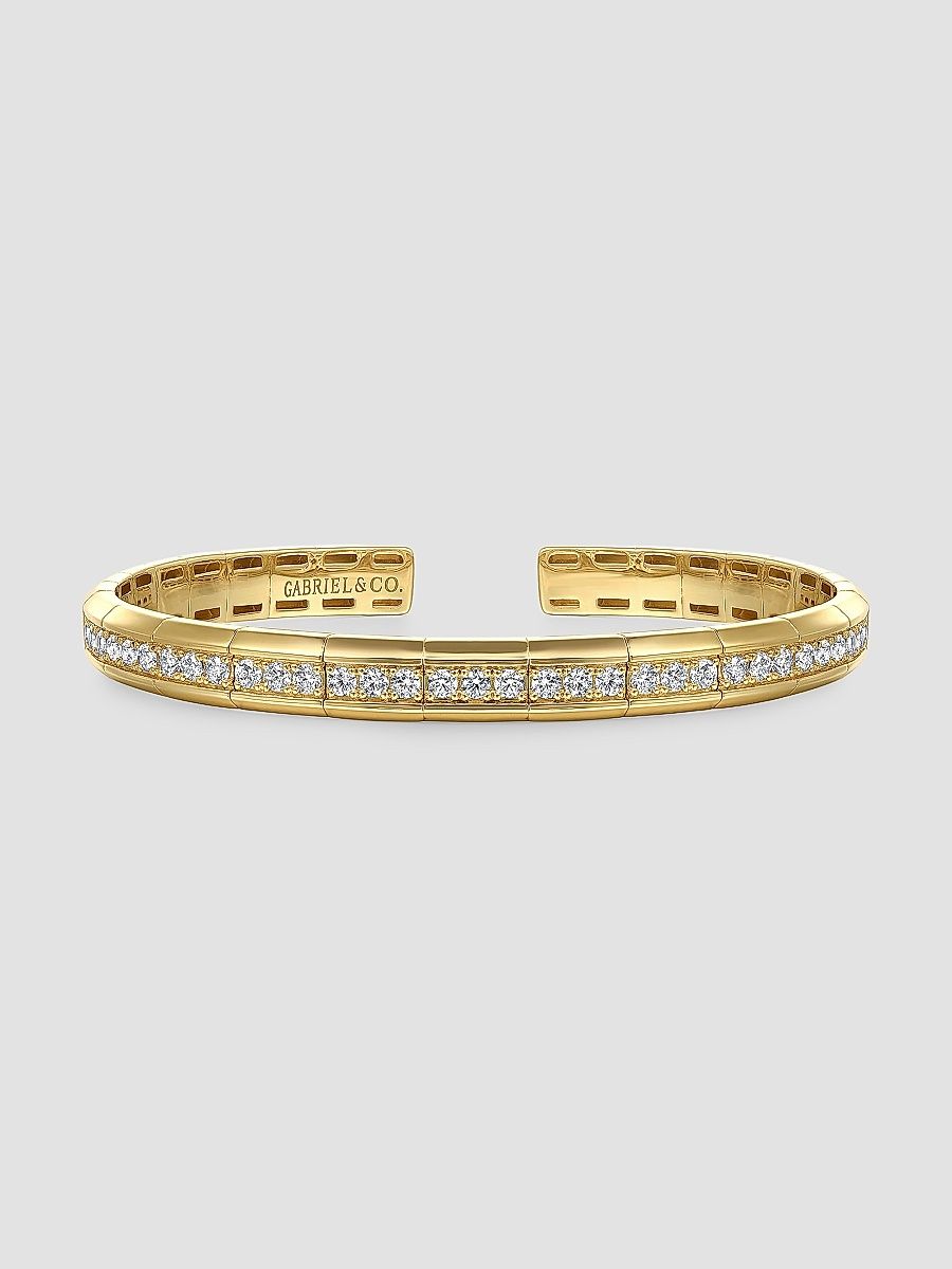 Gabriel & Co Women's Contemporary 14K Yellow Gold & 1.50 TCW Diamond Cuff - Yellow Gold