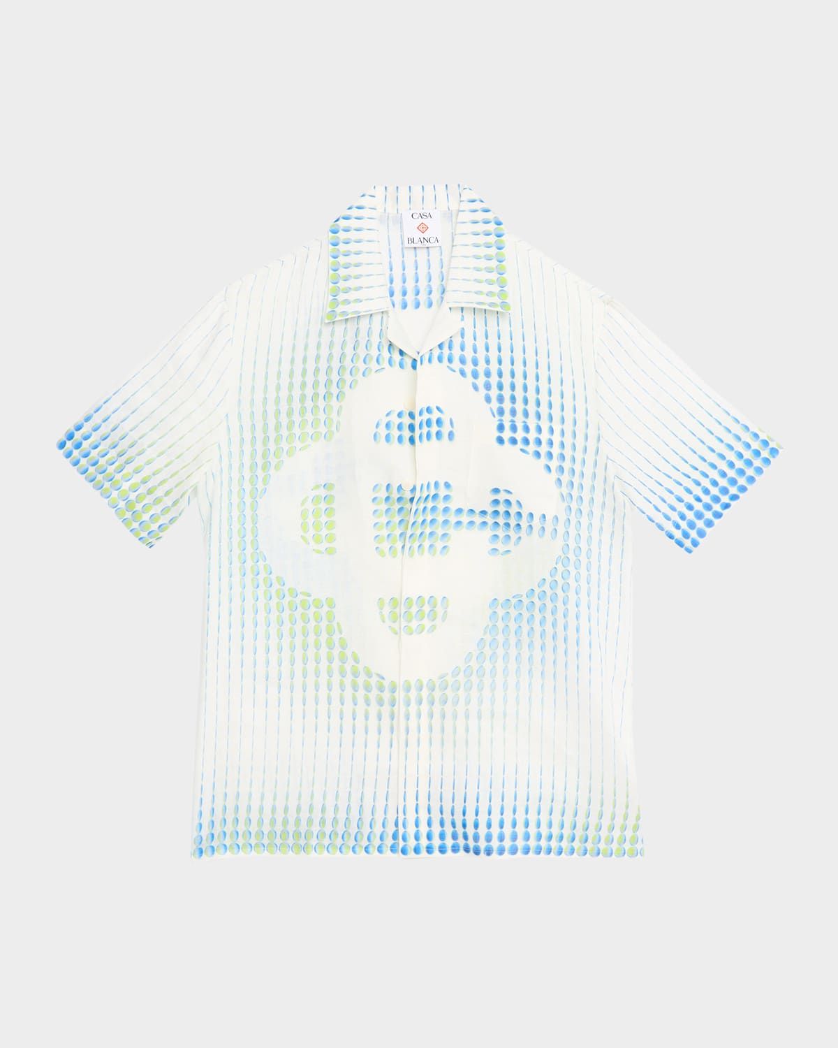 x Martin Naumann Men & apos;s Dots Linen Short-Sleeve Shirt