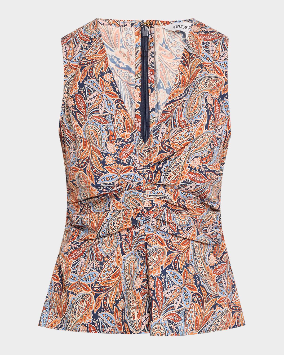 Aiden Sleeveless Paisley Top