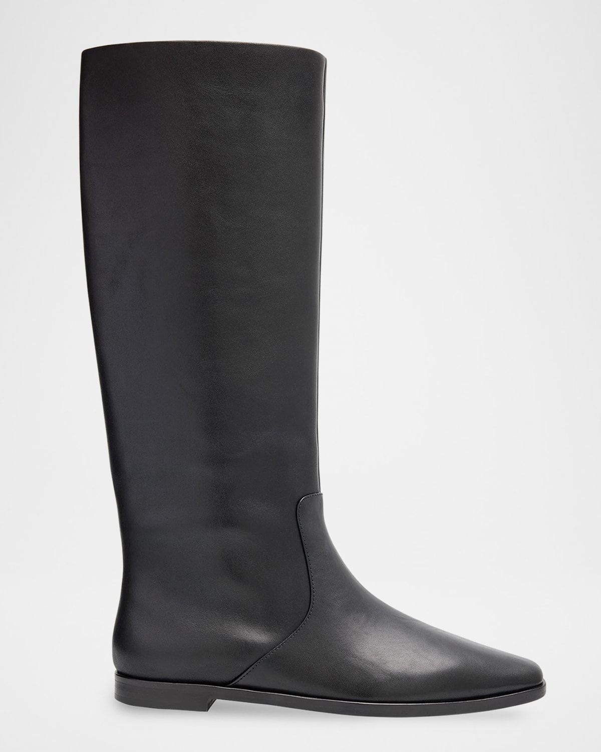 Tilly Flat Leather Knee-High Riding Boots