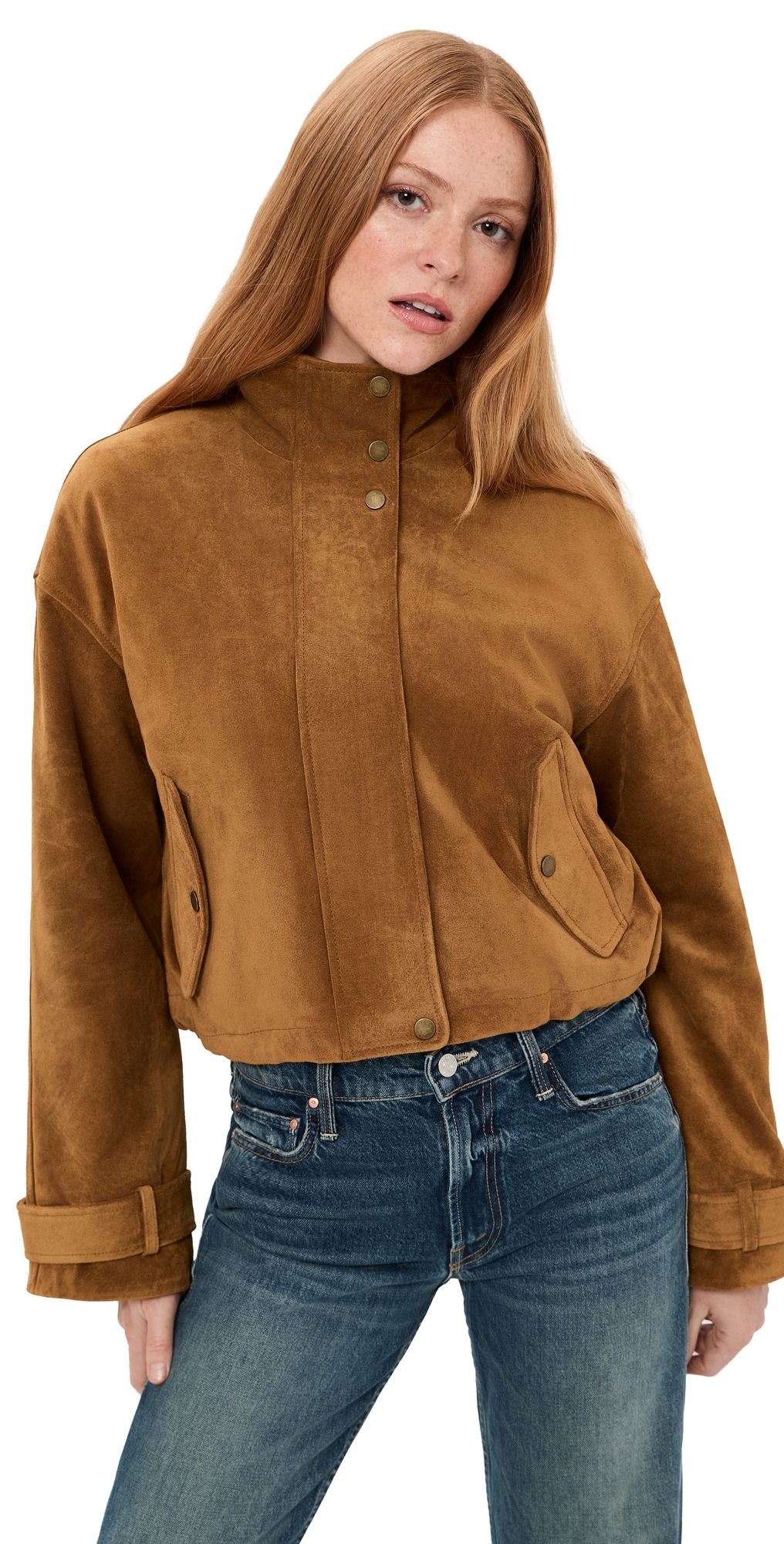 Veronica Beard Bateman Suede Jacket Acorn XS